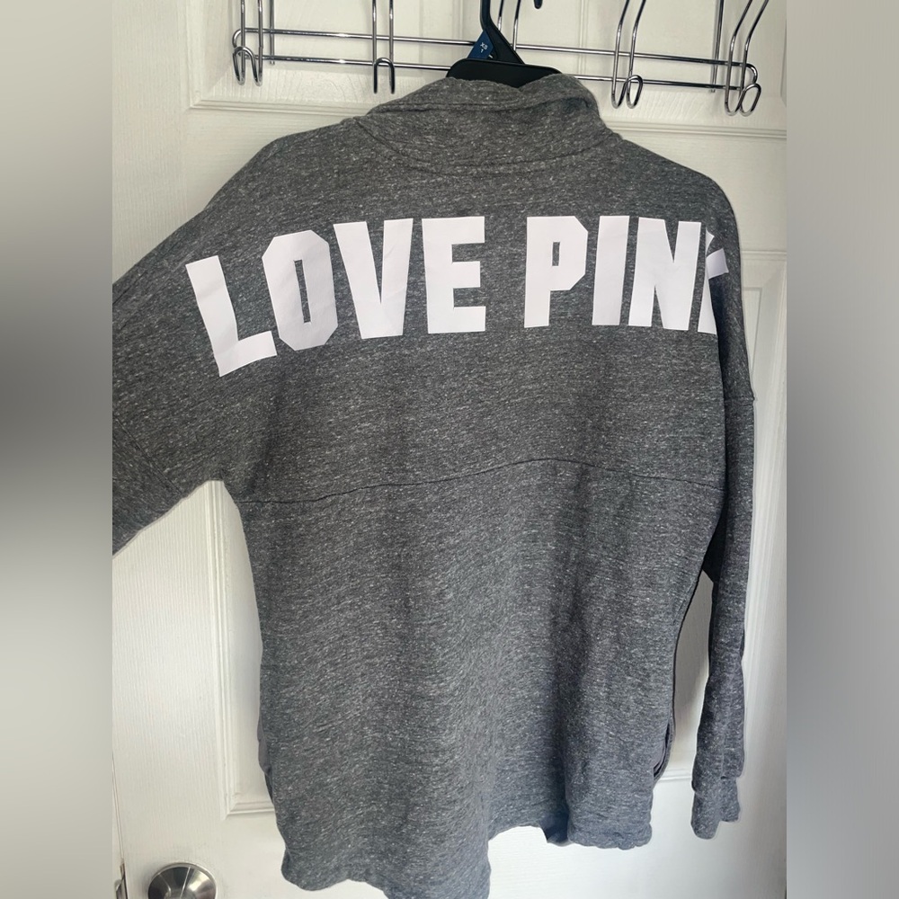 Women’s Pink by Victoria’s Secret Over-sized Half Zip Pullover-Medium